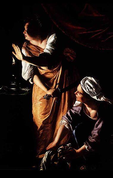 Artemisia  Gentileschi Judith Maidservant DIA Sweden oil painting art